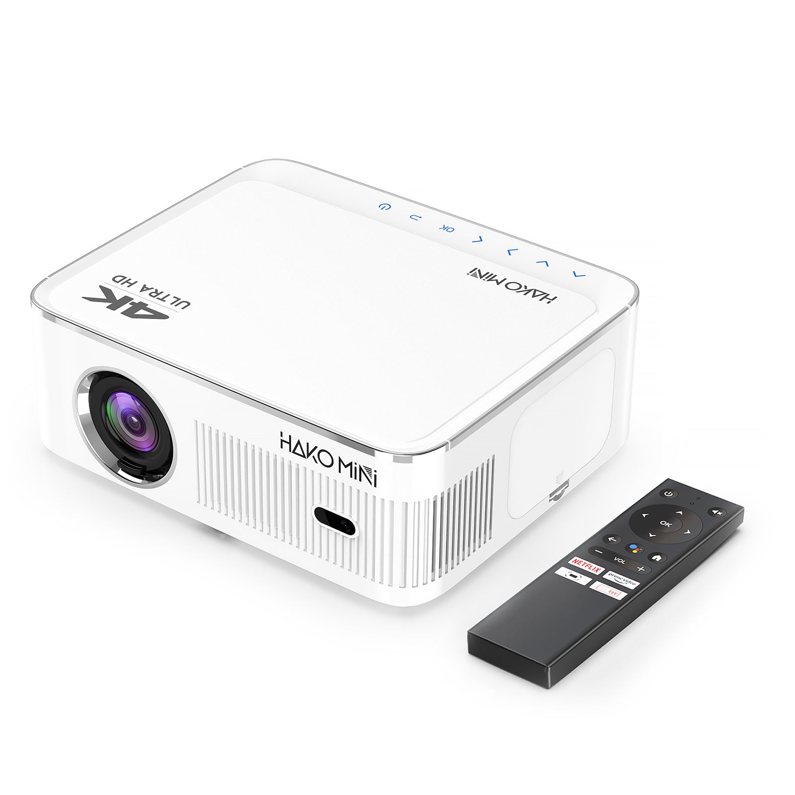 HAKOMINI PL5 Google Certified Android 10.0 ATV Projector 2.4G 5G WiFi 500 ANSI Lumens Home Theater HAKOMINI PL5 Google Certified Android 10.0 ATV Projector 2.4G 5G WiFi 500 ANSI Lumens Home Theater
